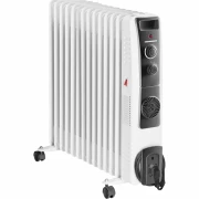 Calorifer Electric cu Ulei Heinner, 2500 W, 13 Elemenți, Ventilator 400 W, Protecție Supraîncălzire, Termostat reglabil, Alb