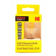 Bec LED cu Filament Golf Kodak, G45, E14, 470LM, 4W, Lumină Caldă