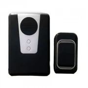 Sonerie fără Fir Wireless Doorbell, Alimentare Baterii, Buton cu Baterie, Negru