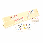 Joc Remi de Plastic Rummy Spot Okey, 106 Piese, 4 Table, 52.5 cm