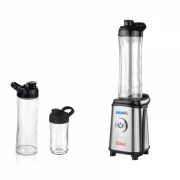 Blender pentru Smoothies Zilan, 350 W, 3 Recipiente 600/600/300 ml, Inox