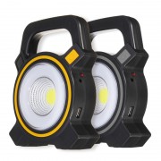 Lanternă tip Felinar cu LED COB, 3W, Încărcare Solară, Ieșire USB, Mâner, Negru