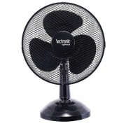 Ventilator pentru Birou Victronic, 20 W, 2 Trepte de Viteză, 22 cm, Negru