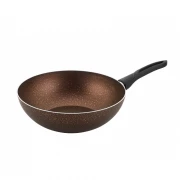 Tigaie Wok Aluminiu cu înveliș antiaderent Papilla, 3.7 Litri, 28 cm, Maro