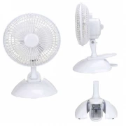 Ventilator pentru Birou Victronic, 20 W, 15 cm, 2 Trepte Viteză, Alb