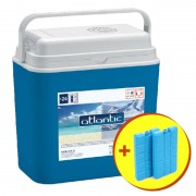 Ladă Frigorifică Electrică Atlantic, 24 Litri, 12V, Funcție Încălzire/Răcire, Auto, Portabilă, Termoizolantă, Albastru