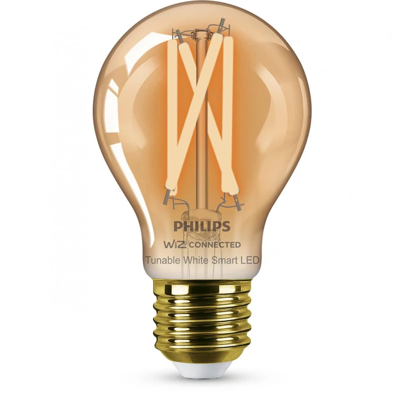 Bec LED inteligent vintage Philips filament chihlimbariu, Wi-Fi, Bluetooth, A60,