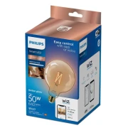 Bec LED inteligent vintage Philips filament chihlimbariu, Wi-Fi, Bluetooth, G125