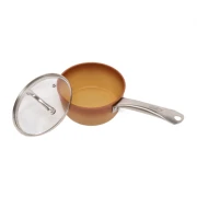 Ibric din Aluminiu Cooking by Heinner, 1.2 Litri, 16 x 7.5 cm, Capac, Ceramica do Brazil, Inducție