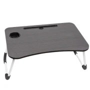 Masuță tip Suport pentru Laptop sau Tabletă Grunberg, 60 x 40 x 26 cm, Multifuncțională, Metal cu Blat MDF, Negru