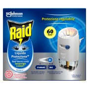 Aparat anti Țânțari Raid, Vaporizator Electric + Rezervă Lichid 33 ml, 60 Nopți, Intensitate Reglabilă