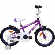 Bicicletă pentru Copii cu Roți Ajutătoare Jolly Kids, 4-6 ani, Roată 16", Oțel, Diverse Culori