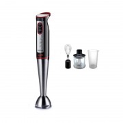 Blender de mână 4 în 1 Hausberg, 1000 W, 2 Viteze, Profesional, Cană gradată, Tocător, Tel, Diverse Culori