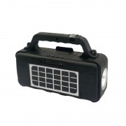 Boxă cu Lanternă Solar Music CCLAMP, Încărcare Solară, Radio, USB, Bluetooth, Negru