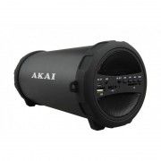 Boxă Portabilă Bluetooth Akai, 5W, Radio FM, Karaoke, Acumulator Reîncărcabil 1000 mAh, Negru