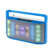 Boxă Portabilă Bluetooth Wster, Lumini, Radio şi Microfon, 2 x 3 W RMS, USB, Baterie Reîncărcabilă, LED, Diverse Culori