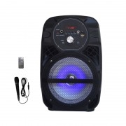 Boxă Portabilă Karaoke cu Microfon cu Fir AiLiang LIGE-A66, 15W RMS, Bluetooth, Telecomandă, Acumulator