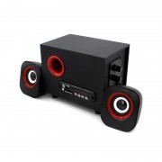 Boxe Mini 2.1 USB FnT, 11W RMS, Bluetooth, MP3 USB şi microSD Player, Radio, Jack Input, Alimentare USB, Telecomandă, Negru