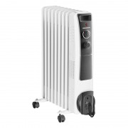 Calorifer Electric cu Ulei Heinner, 2000 W, 9 Elemenți, Protecție Supraîncălzire, Termostat reglabil, Alb