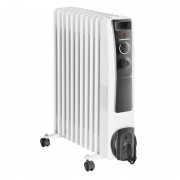 Calorifer Electric cu Ulei Heinner, 2500 W, 11 Elemenți, Protecție Supraîncălzire, Termostat reglabil, Alb