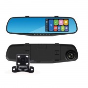 Cameră Auto DVR pe Oglinda Retrovizoare VB-DVR, Camere Fața și Spate, Full HD 1080p, Senzor G