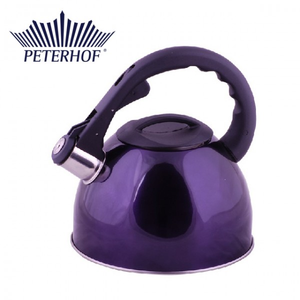 Ceainic cu fluier Peterhof, 2.5 Litri, Inox, Bază 3 Straturi, Diverse Culori