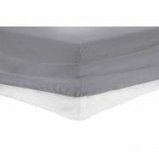 Cearceaf de Pat cu Elastic Heinner Home, 180 x  200 cm, Bumbac, Gri