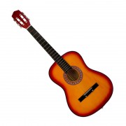 Chitară din Lemn String Guitar, 96 cm, 6 Corzi Metalice, Clasică, Practică, Maro