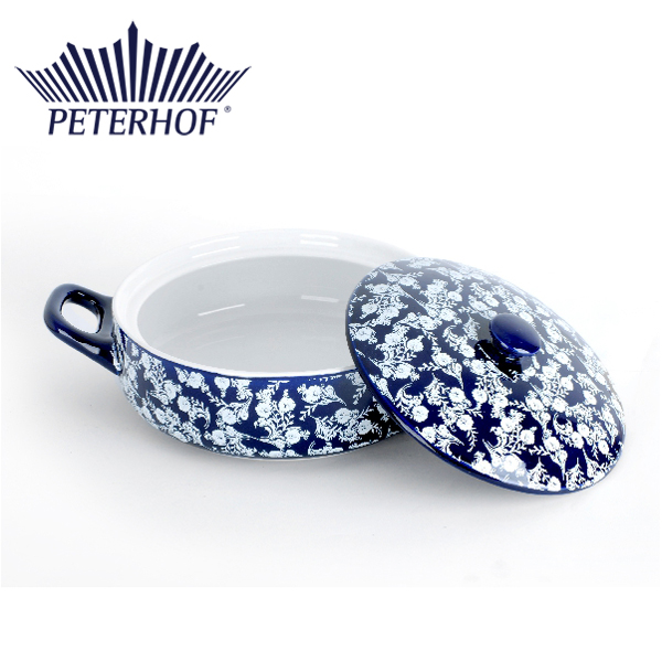 Cratiţă Ceramică rotundă cu Capac Peterhof, 1.7 Litri, 2 Piese