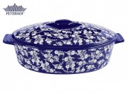 Cratiţă Ceramică rotundă cu Capac Royal Blue Peterhof, 3.6 Litri, 2 Piese