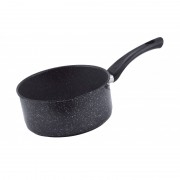 Cratiţă cu Mâner placată cu Ceramică Marmorată Grunberg, 1.1 Litri, 14 cm, Negru