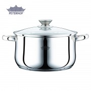 Cratiţă din Inox cu Capac de Sticlă Torro Peterhof, 1.9 Litri, 16 cm, 2 piese, Bază 5 Straturi, Inducţie