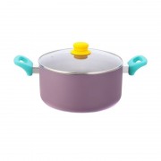 Cratiţă tip Tuci din Aluminiu cu interior Ceramică Marmorată Marbeline Grunberg, 4.5 Litri, 26 cm, Capac Yena, Inducţie, Diverse Culori