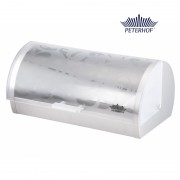 Cutie pentru Pâine din Inox Desi Peterhof, Capac Plastic Transparent, Inox