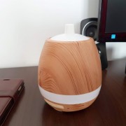 Difuzor de Arome cu Ultrasunete Aroma Diffuser, 100 ml, Lumină LED Multicoloră, USB 5V, Plastic Maro/Lemn