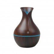 Difuzor de Arome cu Ultrasunete Aroma Mini Atomization Humidifier, 120 ml, Lumină LED Multicoloră, Maro/Lemn