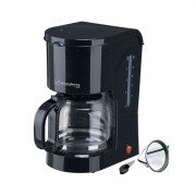 Filtru de Cafea Electric Hausberg, 12 ceşti, 1.2 Litri, 1200 W, Filtru detaşabil, Plită încălzită, Negru