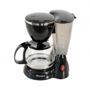 Filtru de Cafea Electric Mini Hausberg, 6 ceşti, 0.6 Litri, 800 W, Filtru detaşabil, Negru