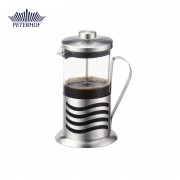 Filtru manual pentru Cafea şi Ceai French Press Peterhof, 350 ml, Sticlă şi Inox