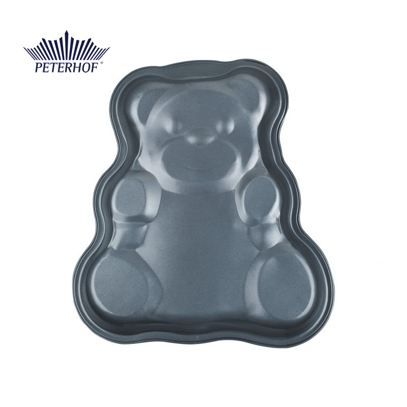 Formă pentru Copt Model Ursuleţ din Oţel Carbon Teddy Peterhof, 33 cm, Tăvă Teflon, Modele Animale