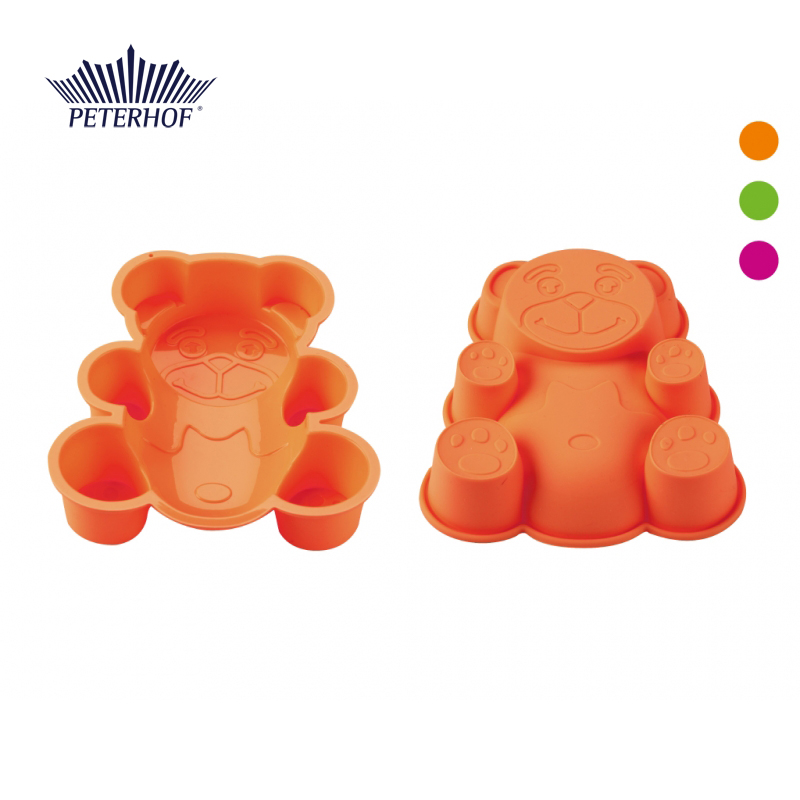 Formă pentru Prăjitură din Silicon Peterhof, Ursuleţ, Diverse Culori