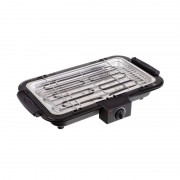 Grătar Electric cu Grill Barbeque Clasic Hausberg, 2000 W, 48x35 cm, Temperatură reglabilă, Negru