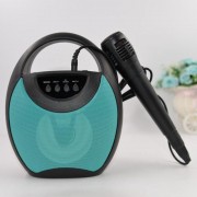 Mini Boxă Portabilă Karaoke cu Microfon Fojax, 8 W, LED Disco, Bluetooth, Acumulator