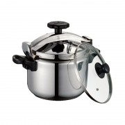 Oală sub Presiune din Inox Ertone Classic, 10 Litri, Garnitură Silicon, Capac Sticlă, Inducţie