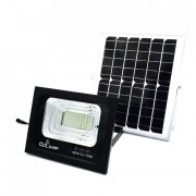 Proiector cu Panou Solar și Telecomandă CCLAMP, 100 W, 88 LED-uri, Temporizator, Aluminiu, IP67, Negru