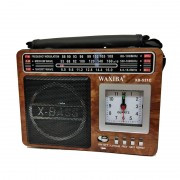 Radio Portabil cu MP3 Player, Ceas și Lanternă Waxiba 531C, Bandă AM/FM/SW, Antenă Telescopică, Maro