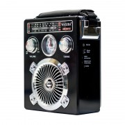 Radio Portabil cu MP3 Player, Ceas și Lanternă Waxiba 501C, Bandă AM/FM/SW, Antenă Telescopică, Negru