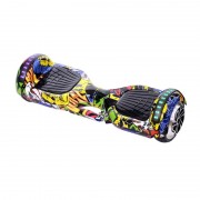 Scuter Electric Hoverboard Graffiti, LED-uri, Boxă Bluetooth, 20 km/h, Max. 120 Kg, Acumulator