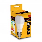 Set 3 Becuri LED Kodak, E27 / A60, 10W (60W), 806LM, 25.000 Ore, A+, Lumină Caldă