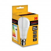 Set 3 Becuri LED Kodak, E27 / A60, 6W (40W), 480LM, 25.000 Ore, A+, Lumină Rece